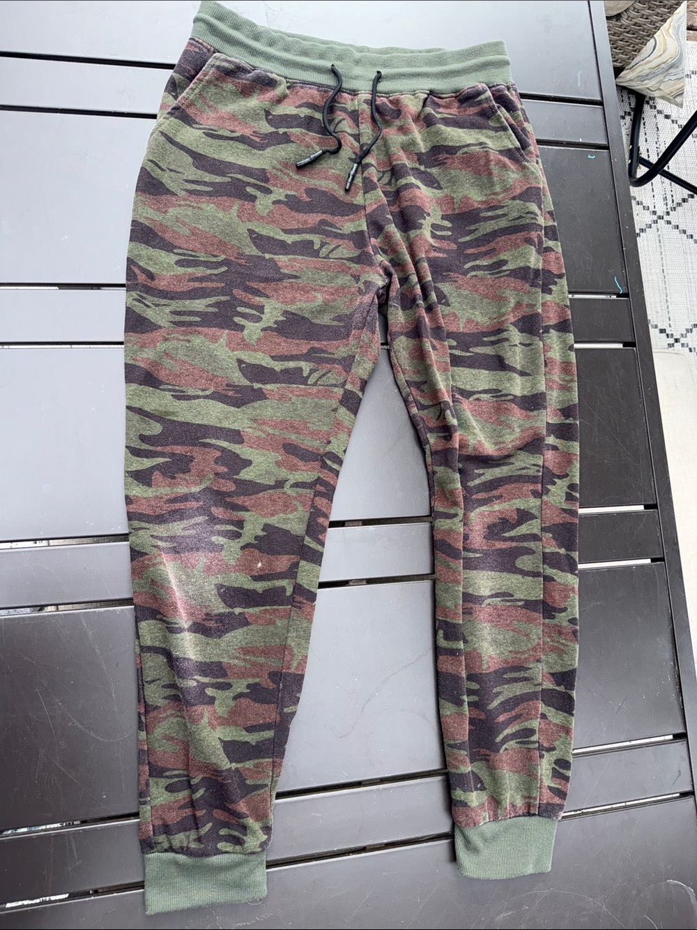 Russell Athl Ladies sm kids XL Camo Jogger Pants - Olive Green Camo